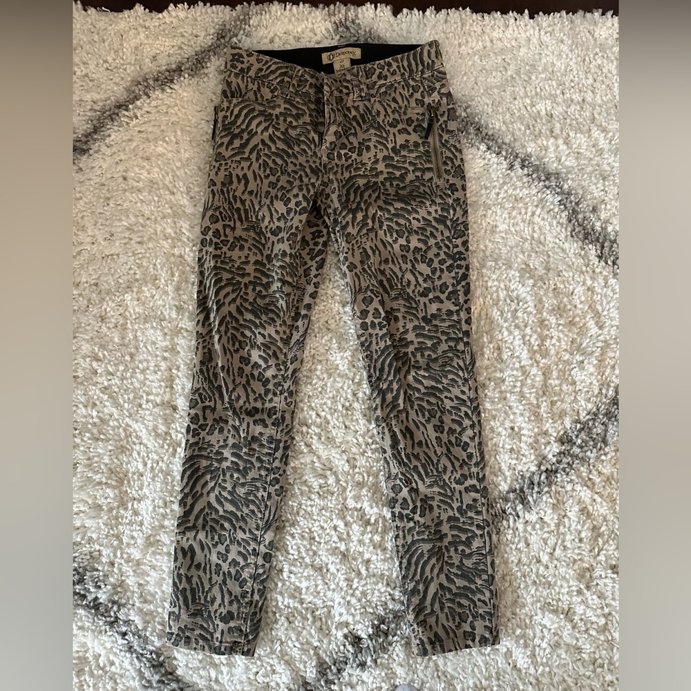 Democracy pants, leopard print, size 4P, work pants